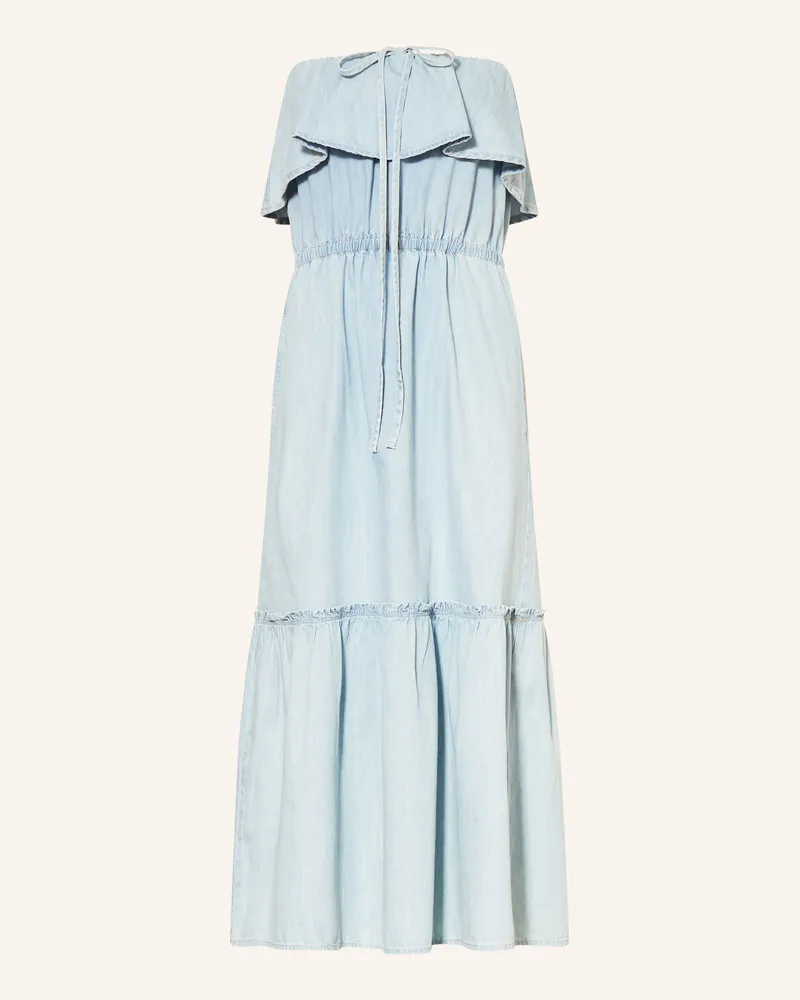 Drykorn Off-Shoulder-Lumira In Jeansoptik blau Hellblau