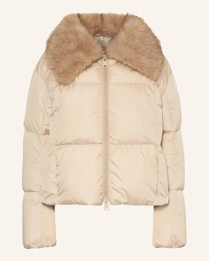 Herno Daunenjacke Mit Abnehmbarem Kunstfell beige Beige