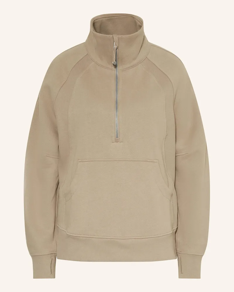 LULULEMON Oversized-Sweatshirt SCUBA OVERSIZED FUNNELL NECK Beige