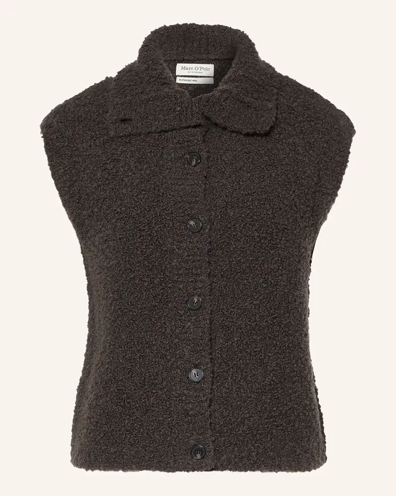 Marc O'Polo Teddyfell-Weste braun Dunkelbraun