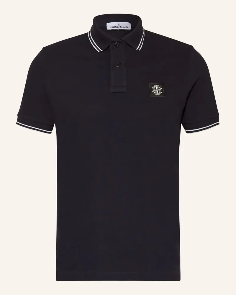 Stone Island Piqué-Poloshirt Blau