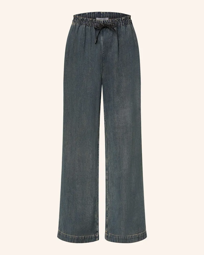 Samsøe & Samsøe Marlenehose Satopiarya blau Dunkelblau