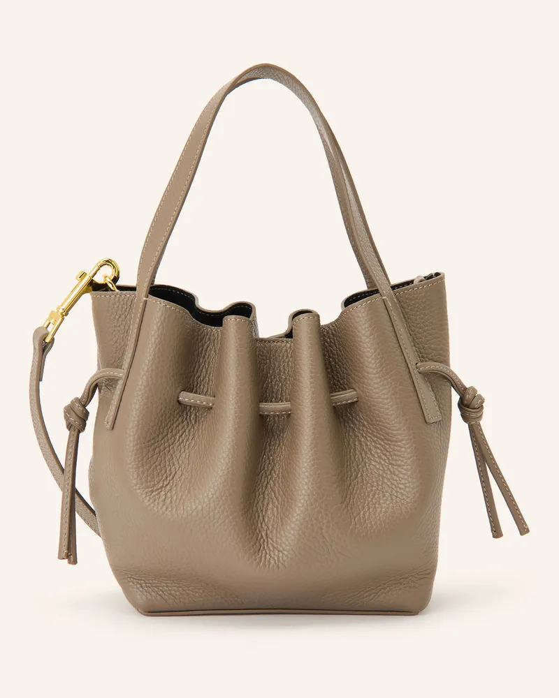 YUZEFI Beuteltasche Scallop Mini beige Taupe