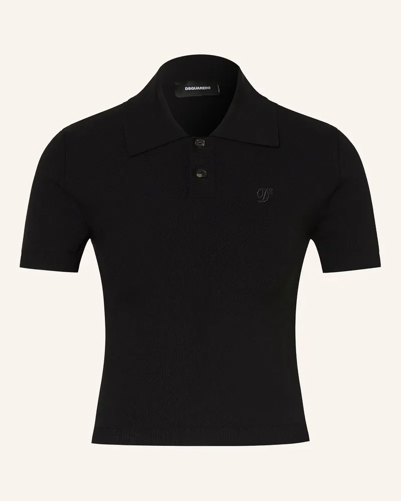 Dsquared2 Piqué-Poloshirt schwarz Schwarz
