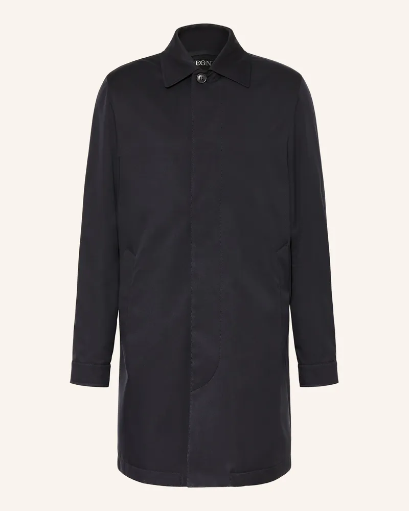 Ermenegildo Zegna Regenmantel blau Dunkelblau