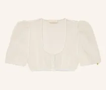 Dirndlbluse Sarah Mit Seide weiss
