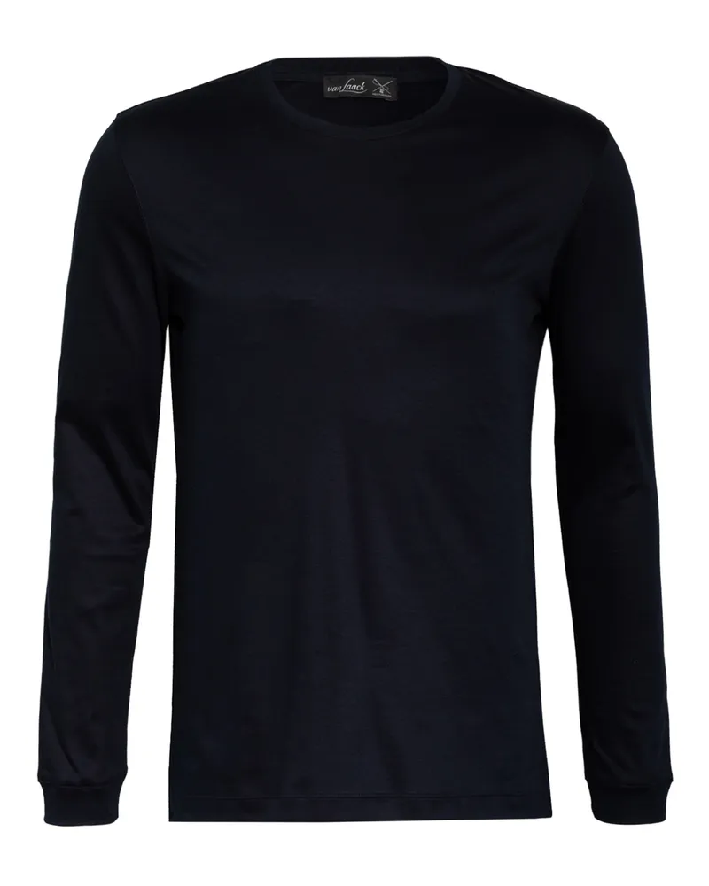 van Laack Longsleeve Paro blau Dunkelblau