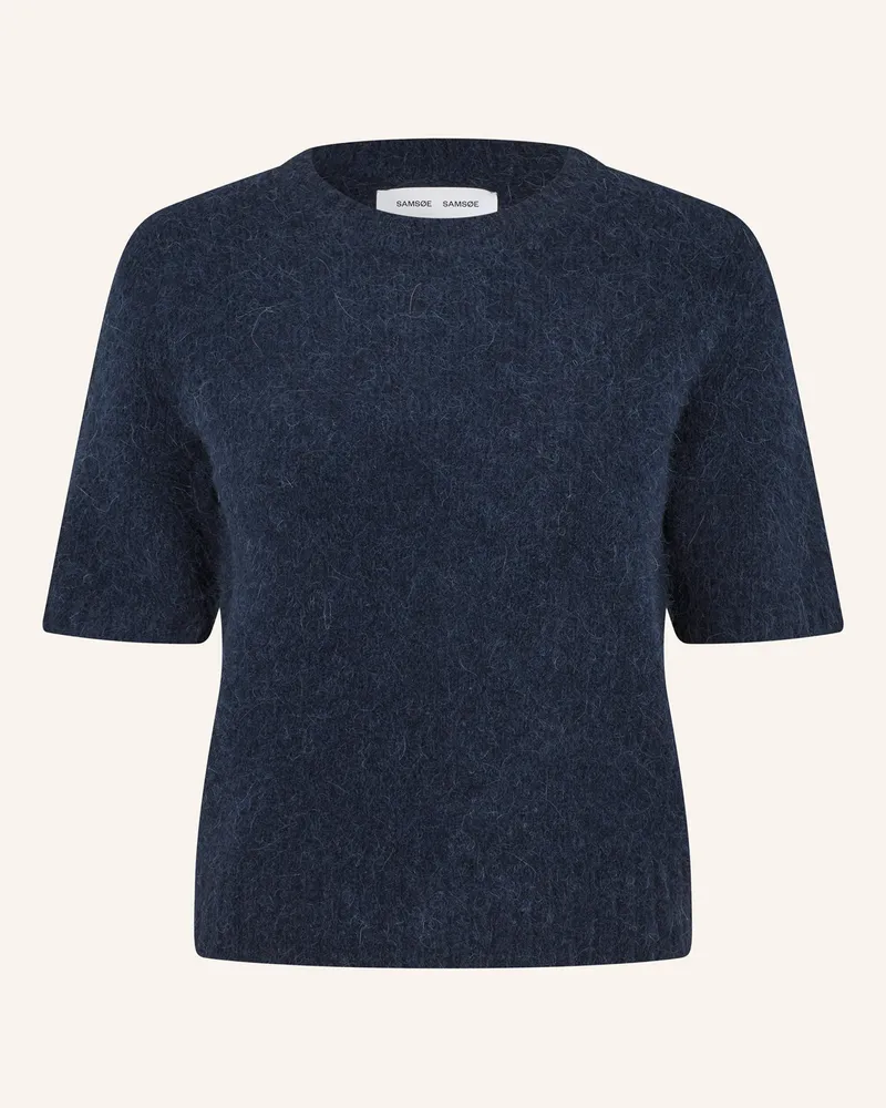 Samsøe & Samsøe Strickshirt Sajeanne Mit Alpaka blau Dunkelblau