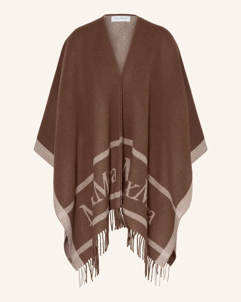 Max Mara Jacquard-Cape HILDE Dunkelbraun