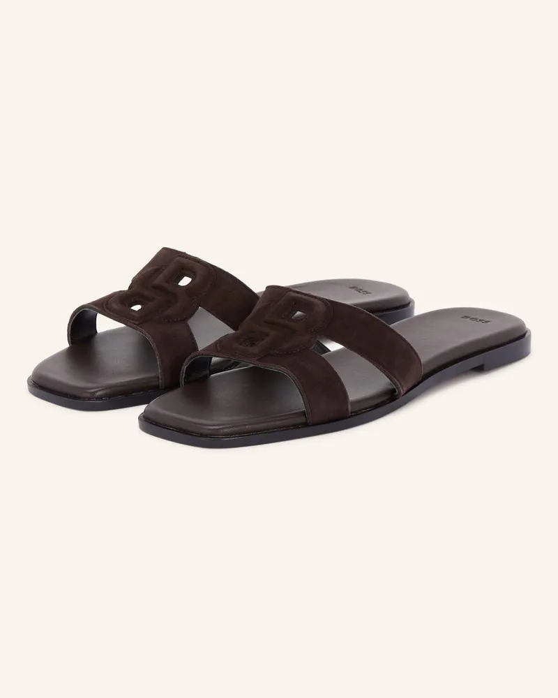 HUGO BOSS Pantoletten CHARLIZE Dunkelbraun