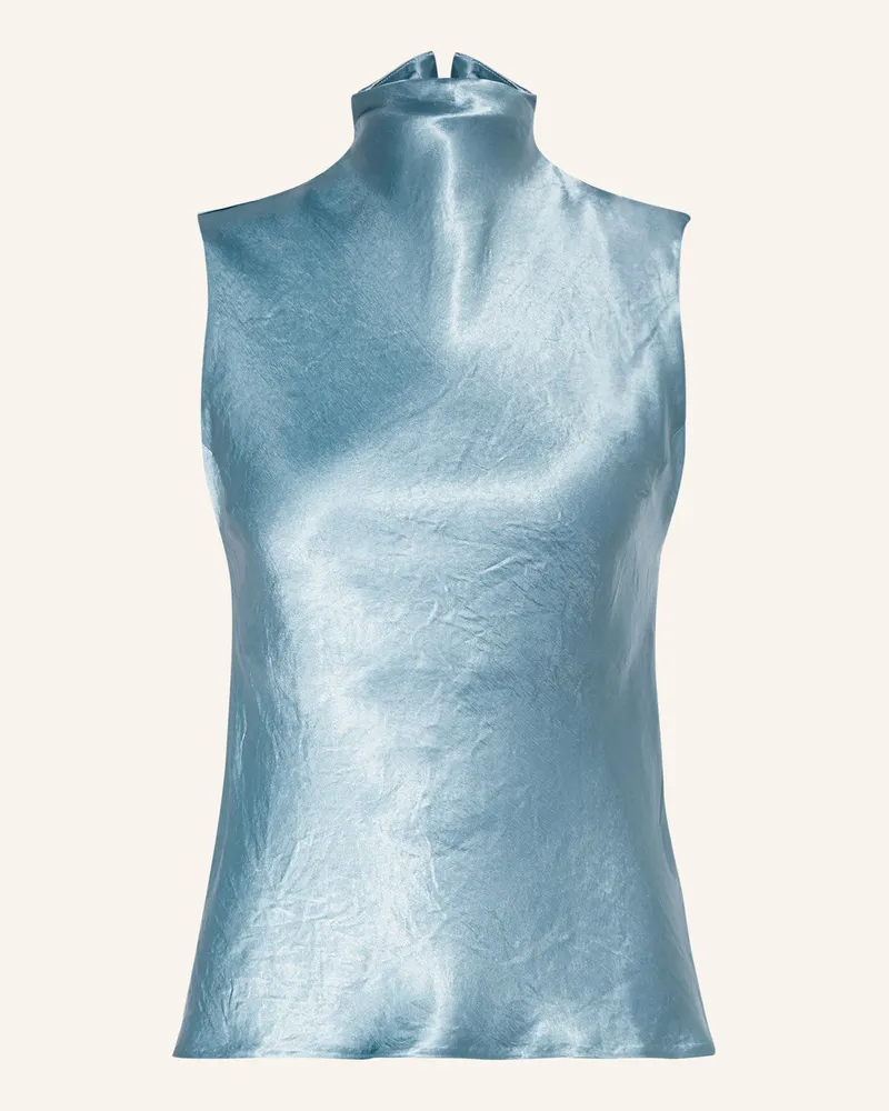 Nanushka Satintop Colson blau Türkis