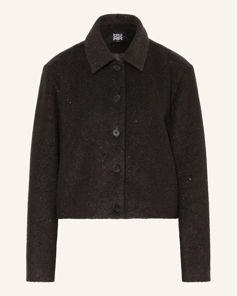 Riani Kastenjacke Mit Pailletten grau Dunkelgrau