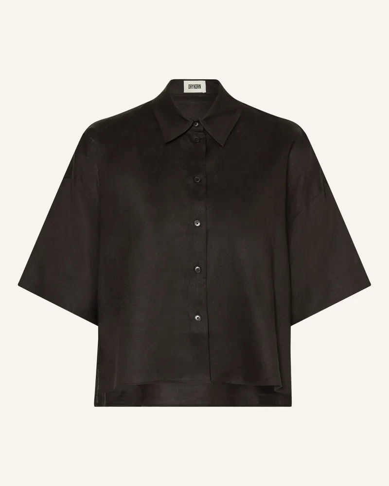 Drykorn Hemdbluse Yarika Aus Leinen braun Dunkelbraun