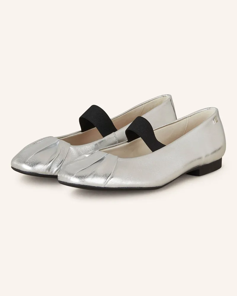 paul green Mary-Jane-Ballerinas Silber