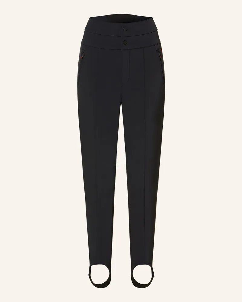 Perfect Moment Steg-Skihose Aurora In Lederoptik schwarz Schwarz