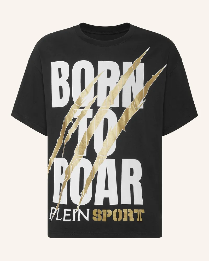 Philipp Plein Plein Sport T-Shirt Rundhalsausschnitt Ss Scratch schwarz Schwarz