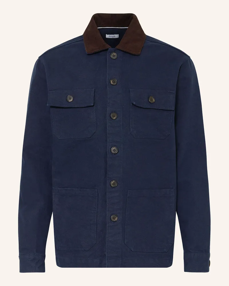 paul Overshirt blau Dunkelblau