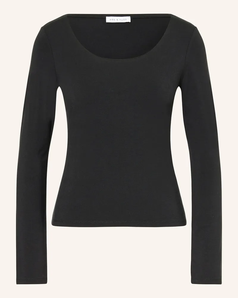Mrs & HUGS Longsleeve Schwarz