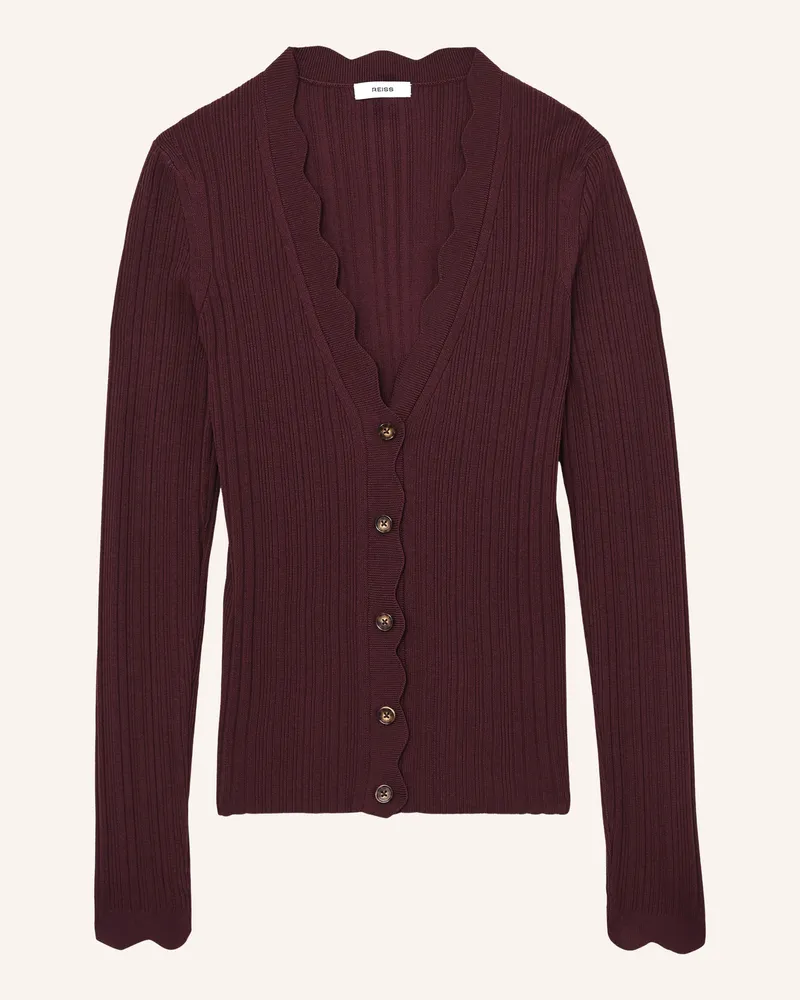 Reiss Strickjacke VINNY Dunkelrot