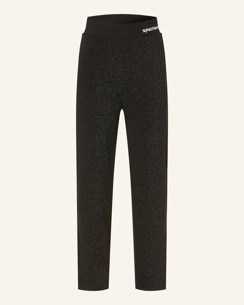 Sportalm Jerseyhose mit Glitzergarn Schwarz