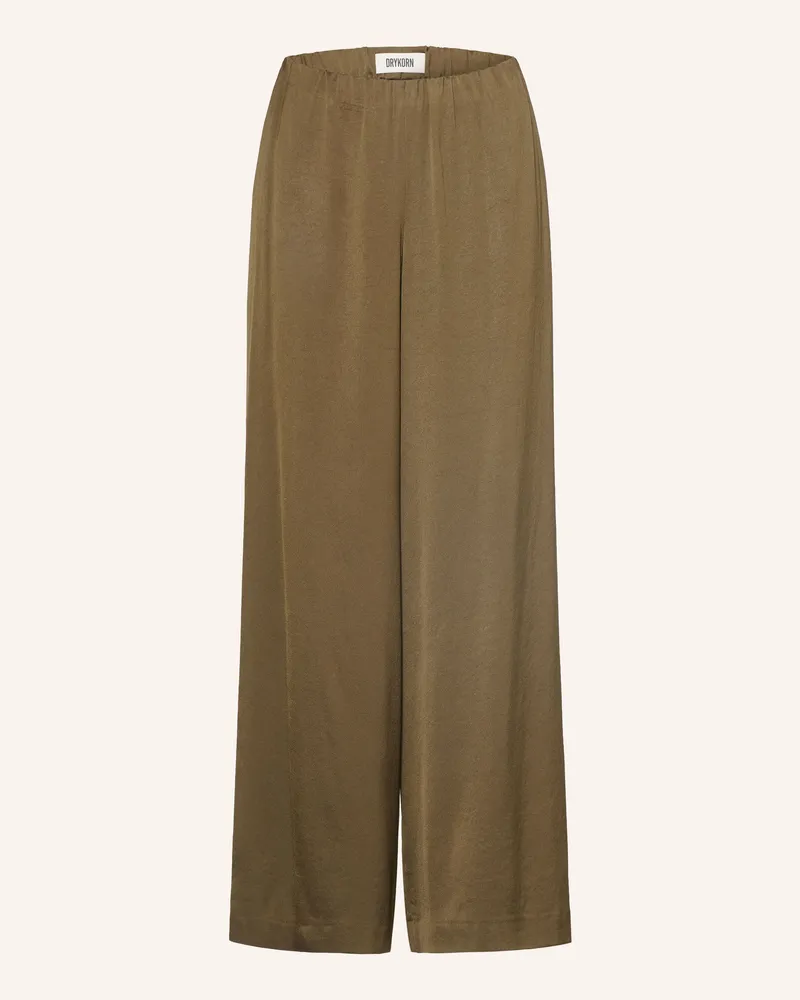 Drykorn Satinhose Tweezer gruen Khaki