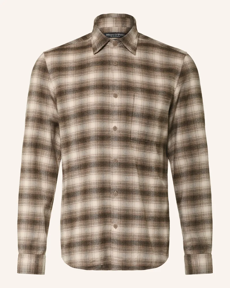 Marc O'Polo Flanellhemd Regular Fit braun Braun