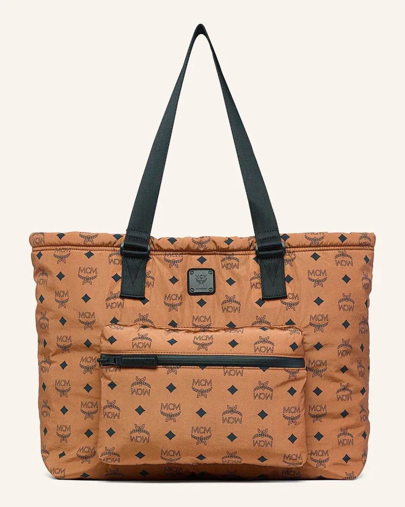MCM Shopper Visetos braun Cognac