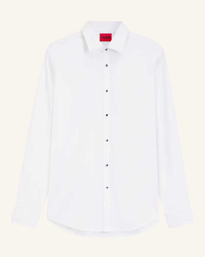 HUGO BOSS Hemd Kamir Slim Fit weiss Weiss