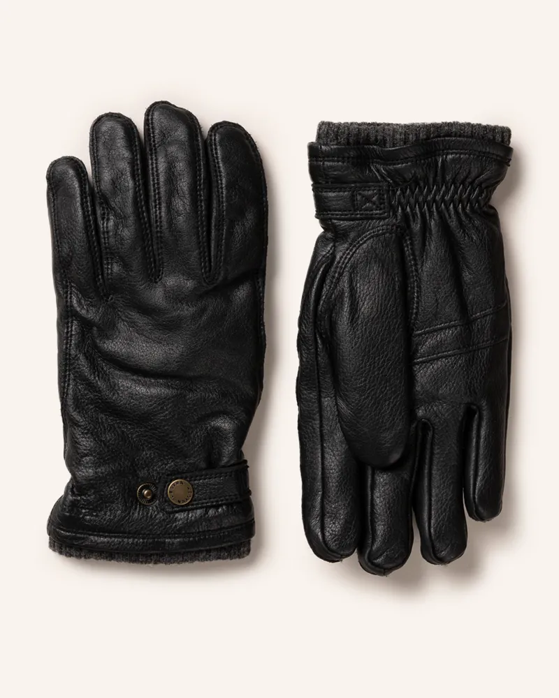 Hestra Lederhandschuhe Utsjö schwarz Schwarz