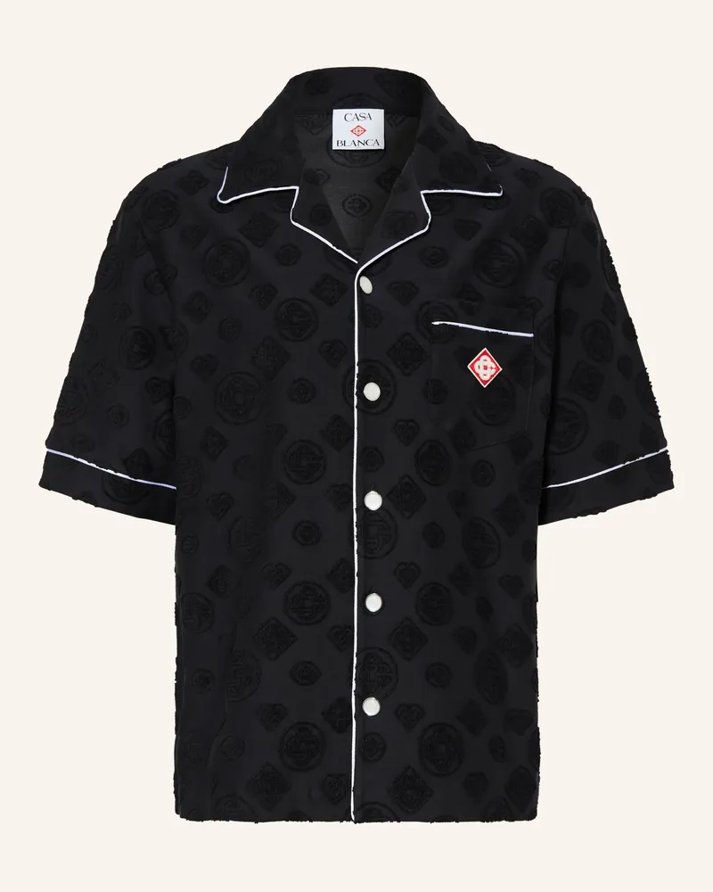 Casablanca Paris Resorthemd Comfort Fit schwarz Schwarz