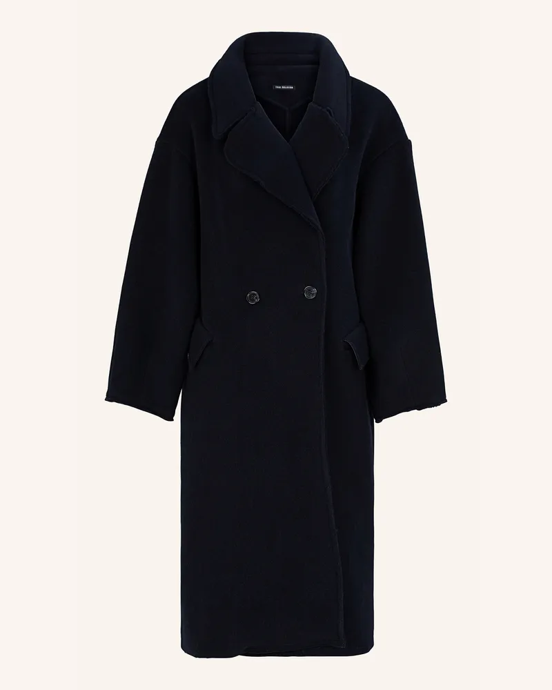 True Religion Oversized-Wollmantel blau Dunkelblau
