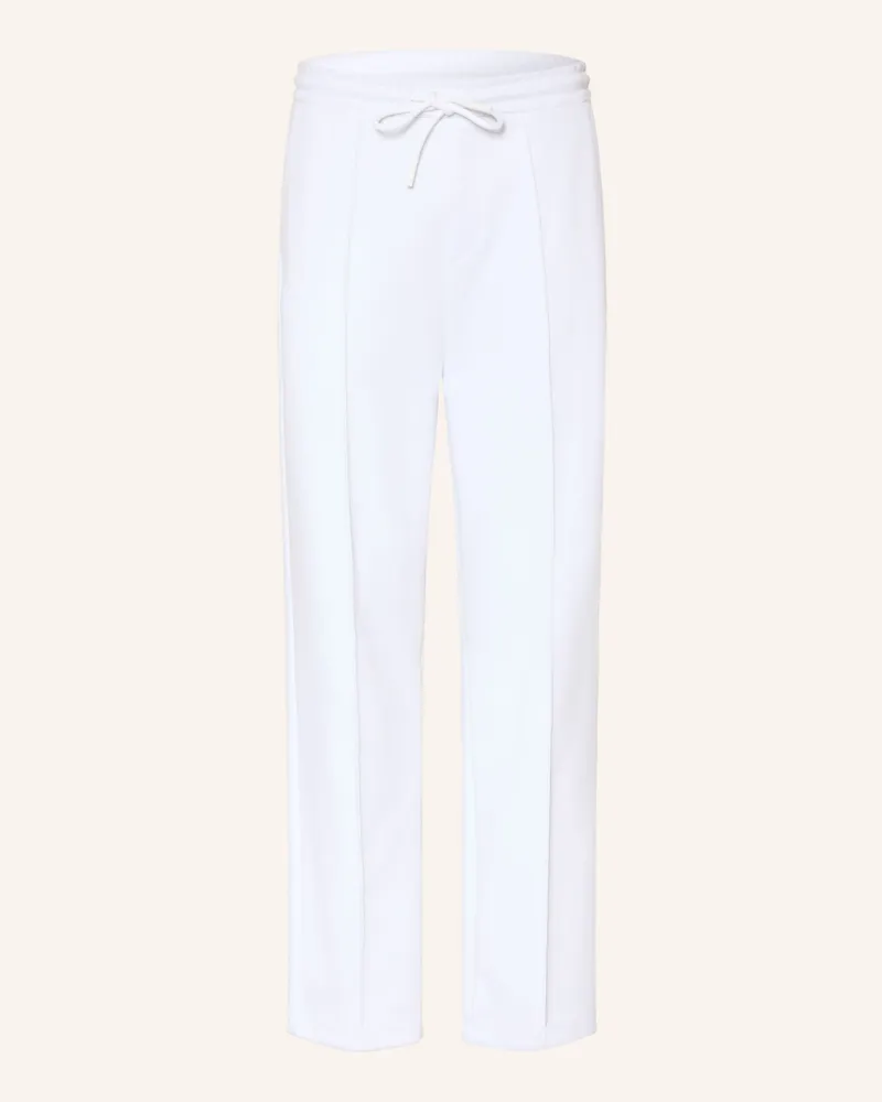 HUGO BOSS Track Pants Crest weiss Weiss