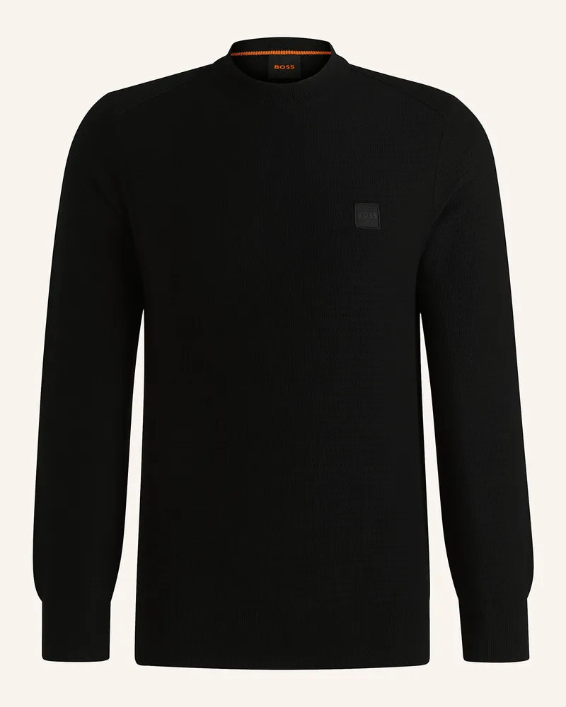 HUGO BOSS Pullover ANION Schwarz