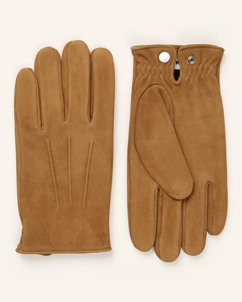 Sandro Lederhandschuhe Camel