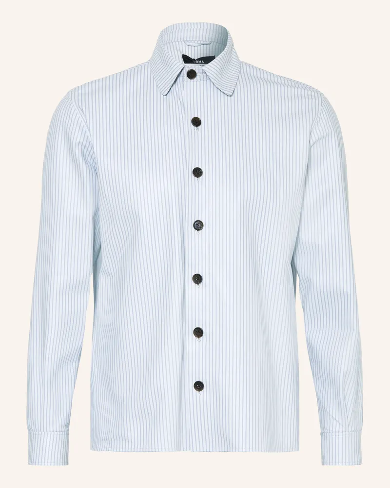 Arma Leder-Overjacket Lush blau Blaugrau