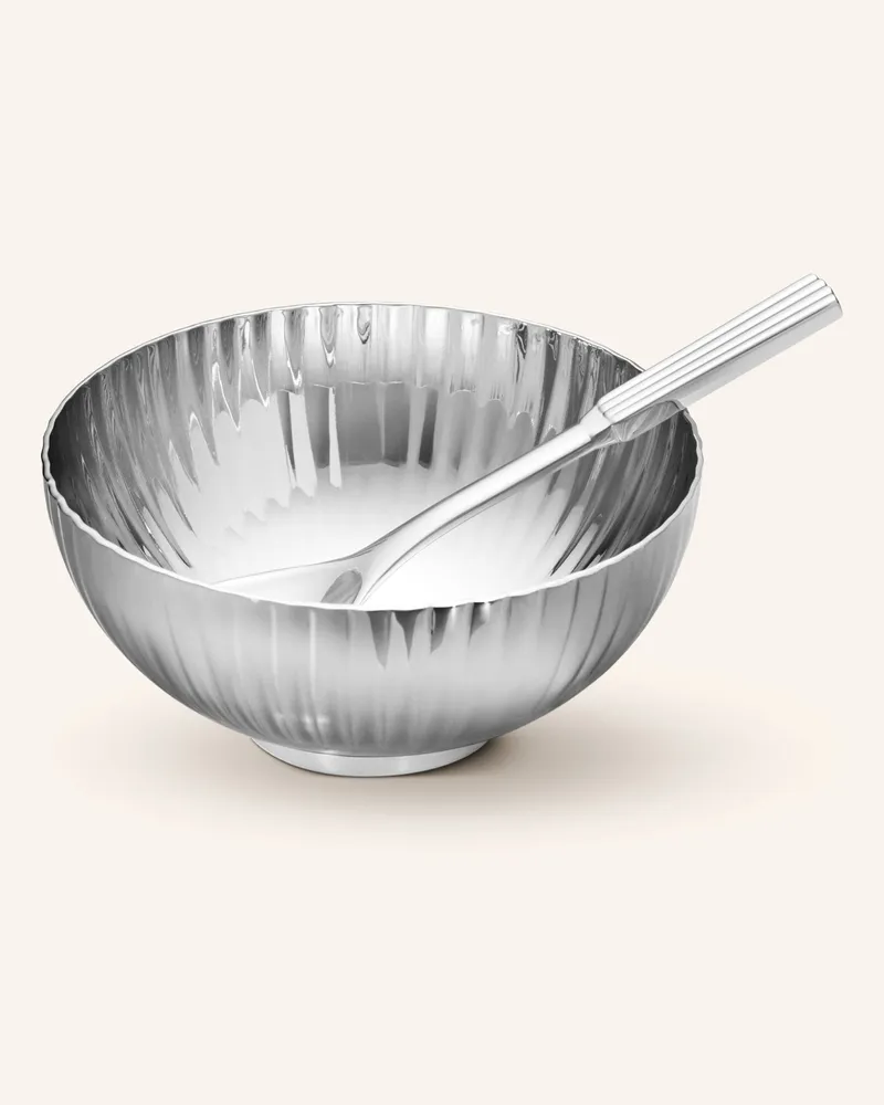 Georg Jensen Set Bernadotte: Salzschale Und Löffel silber Silber