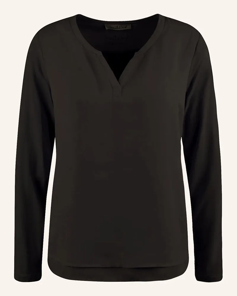 Smith & Soul Blusenshirt im Materialmix Schwarz