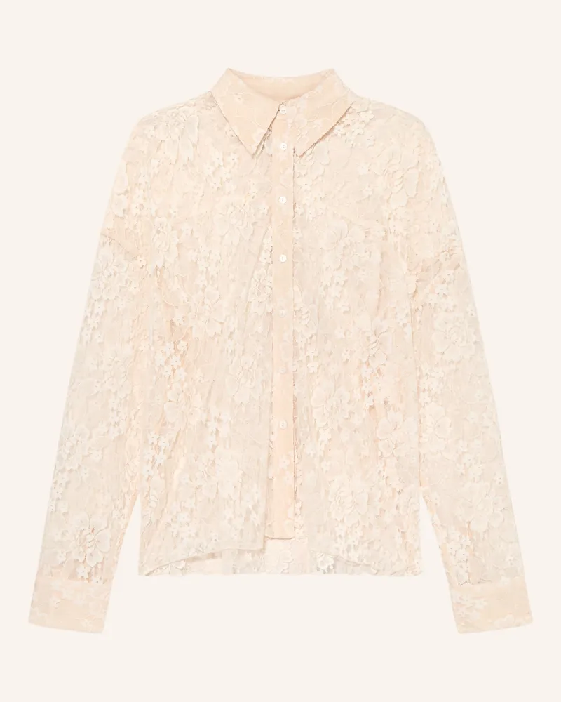 Darling Harbour Hemdbluse Aus Spitze beige Champagner