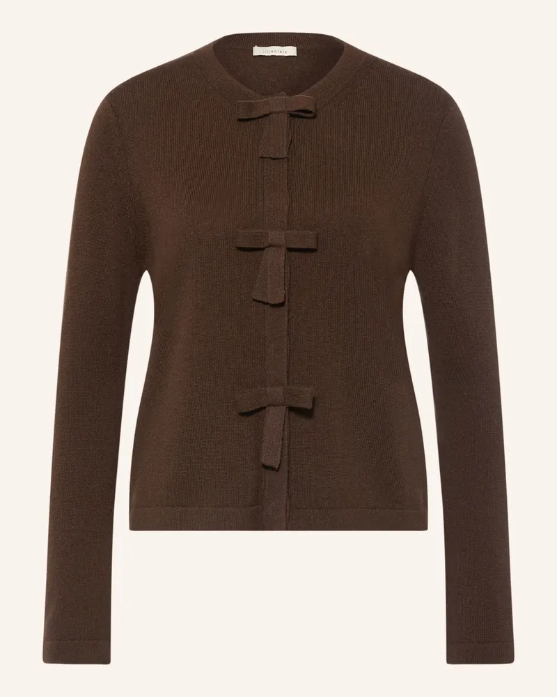 lilienfels Strickjacke Mit Caschmere braun Dunkelbraun