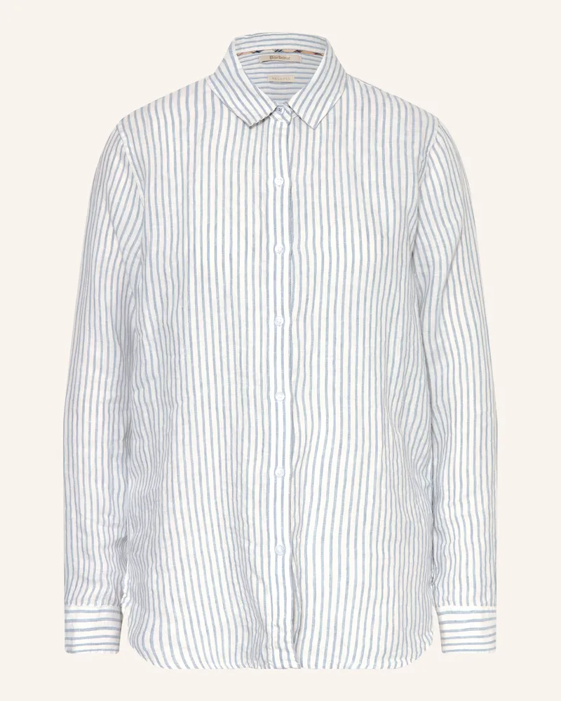 Barbour Hemdbluse Marine Aus Leinen blau Weiss