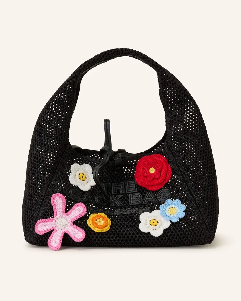 Marc Jacobs Handtasche The Daisy Crochet Mini Sack Bag schwarz Schwarz