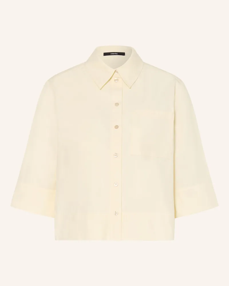 someday. Hemdbluse Zarba Bold Mit 3/4-Arm gelb Hellgelb