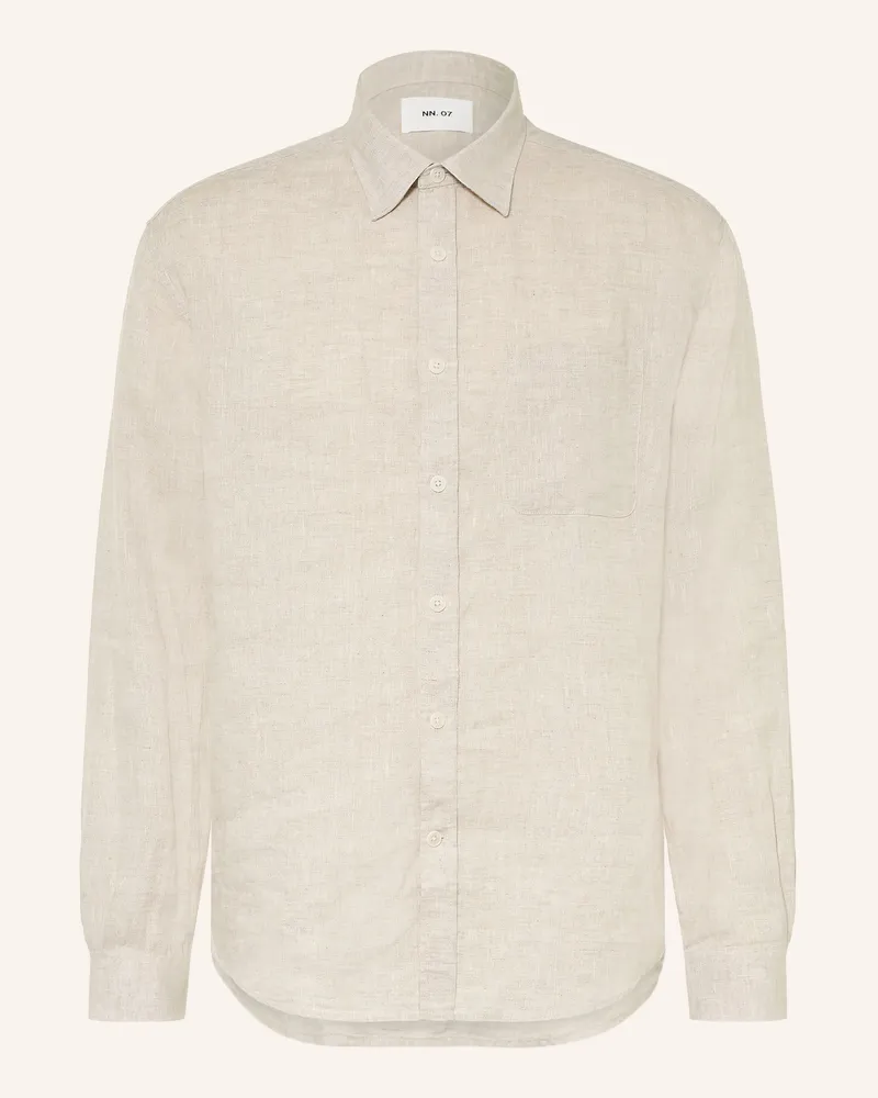 NN 07 Leinenhemd Dino Comfort Fit beige Beige