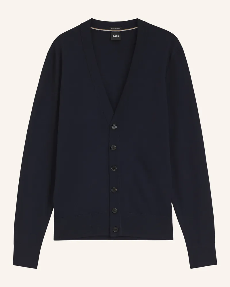 HUGO BOSS Cardigan H-Mardon Regular Fit blau Dunkelblau