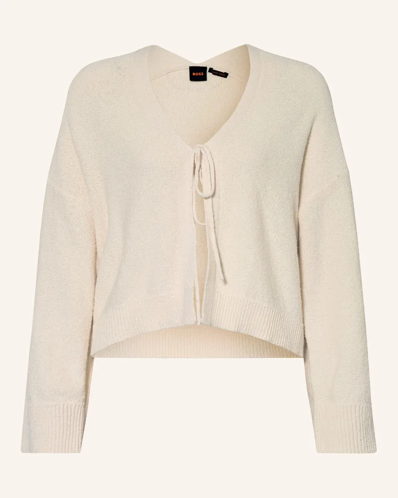 HUGO BOSS Strickjacke FORLEANS Creme