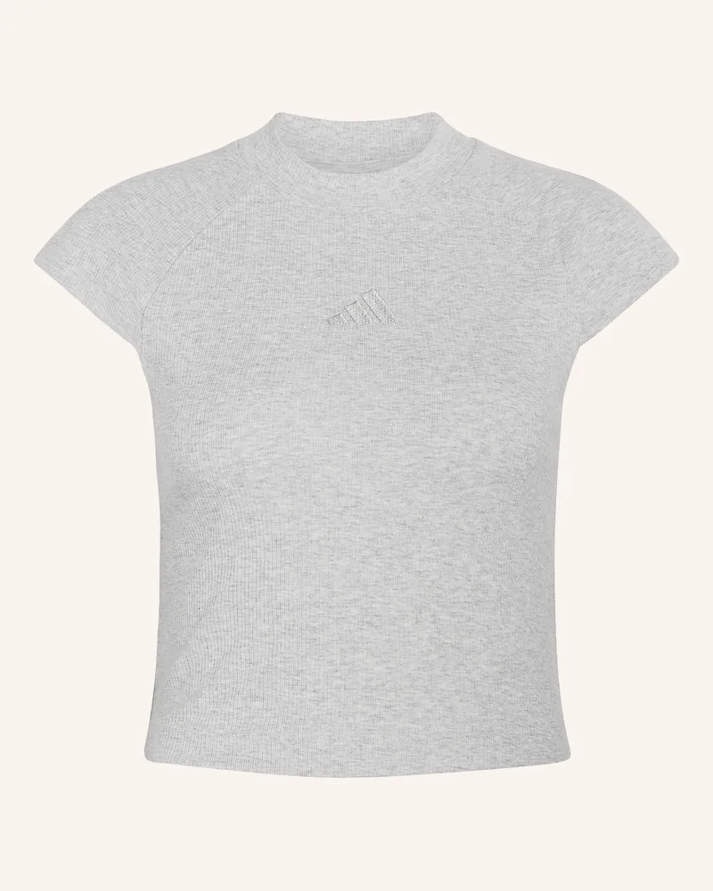 adidas Cropped-Top Kit grau Hellgrau