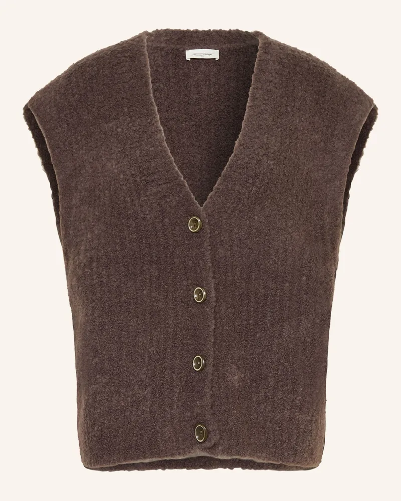 American Vintage Strickweste Zolly braun Taupe