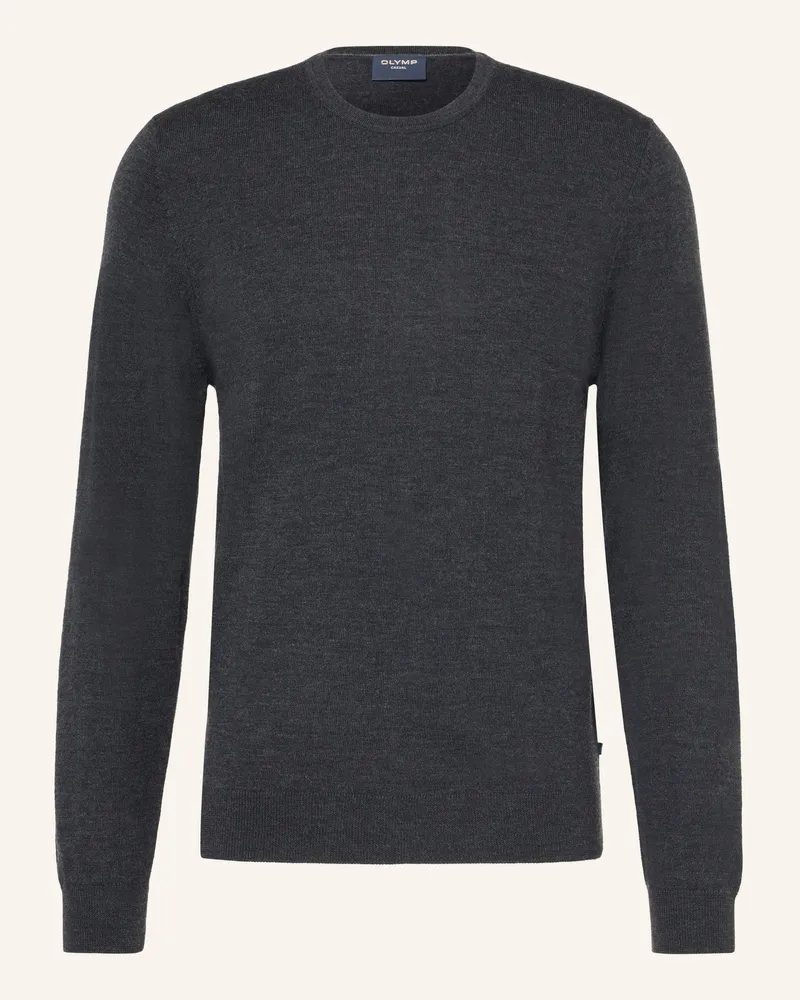 Olymp Pullover Aus Merinowolle grau Dunkelgrau