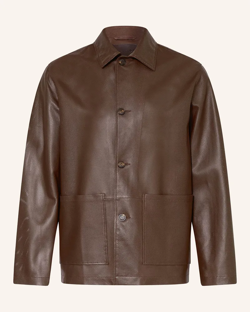 Manzoni 24 Lederjacke Braun
