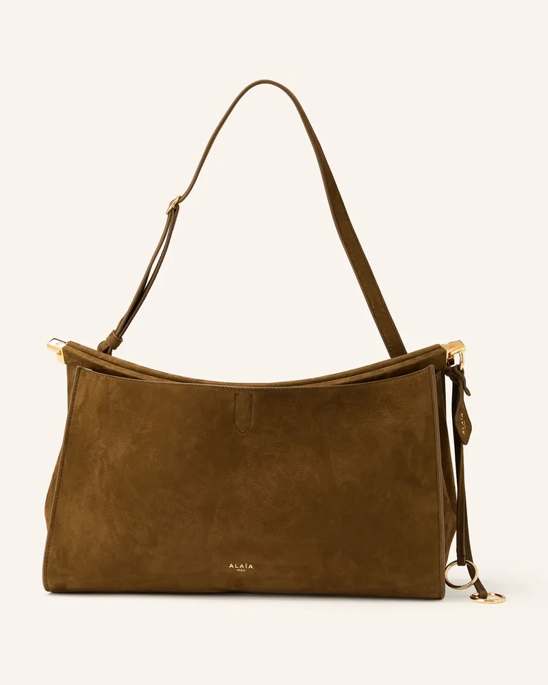 Alaïa Handtasche Le Click Pocket 35 gruen Braun